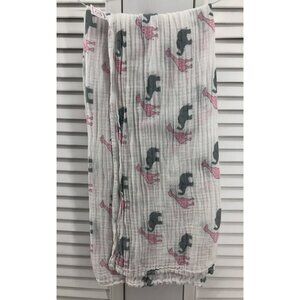 Swaddle Designs Cotton Muslin Swaddle Pink Giraffe & Elephant